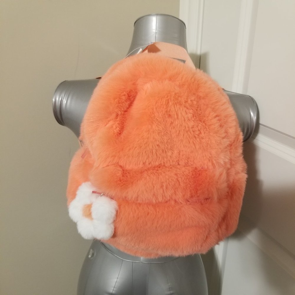 Claire's Plush Backpack with front pocket